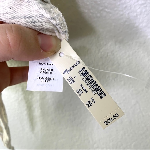 NEW Madewell scoop neck knotted t shirt size L - Picture 2 of 7
